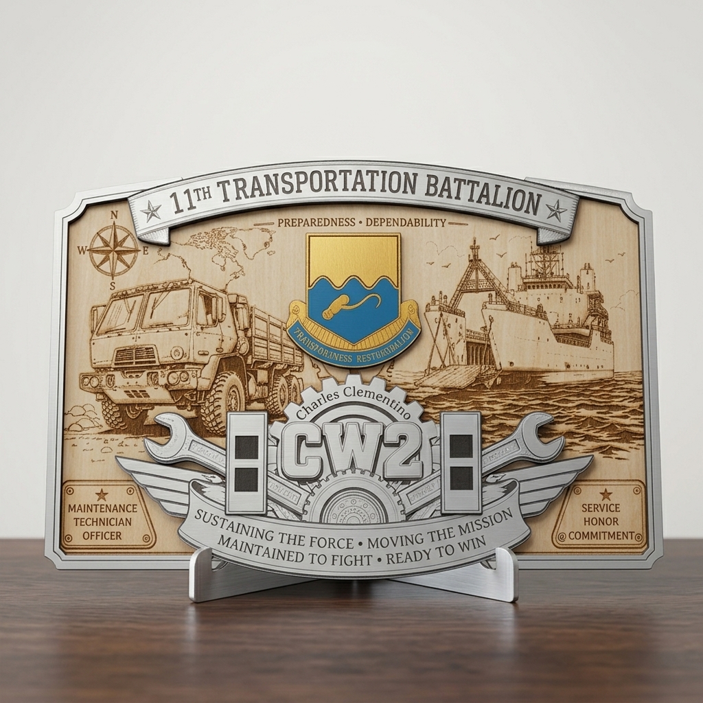 11th Transportation Battalion maintenance plaque