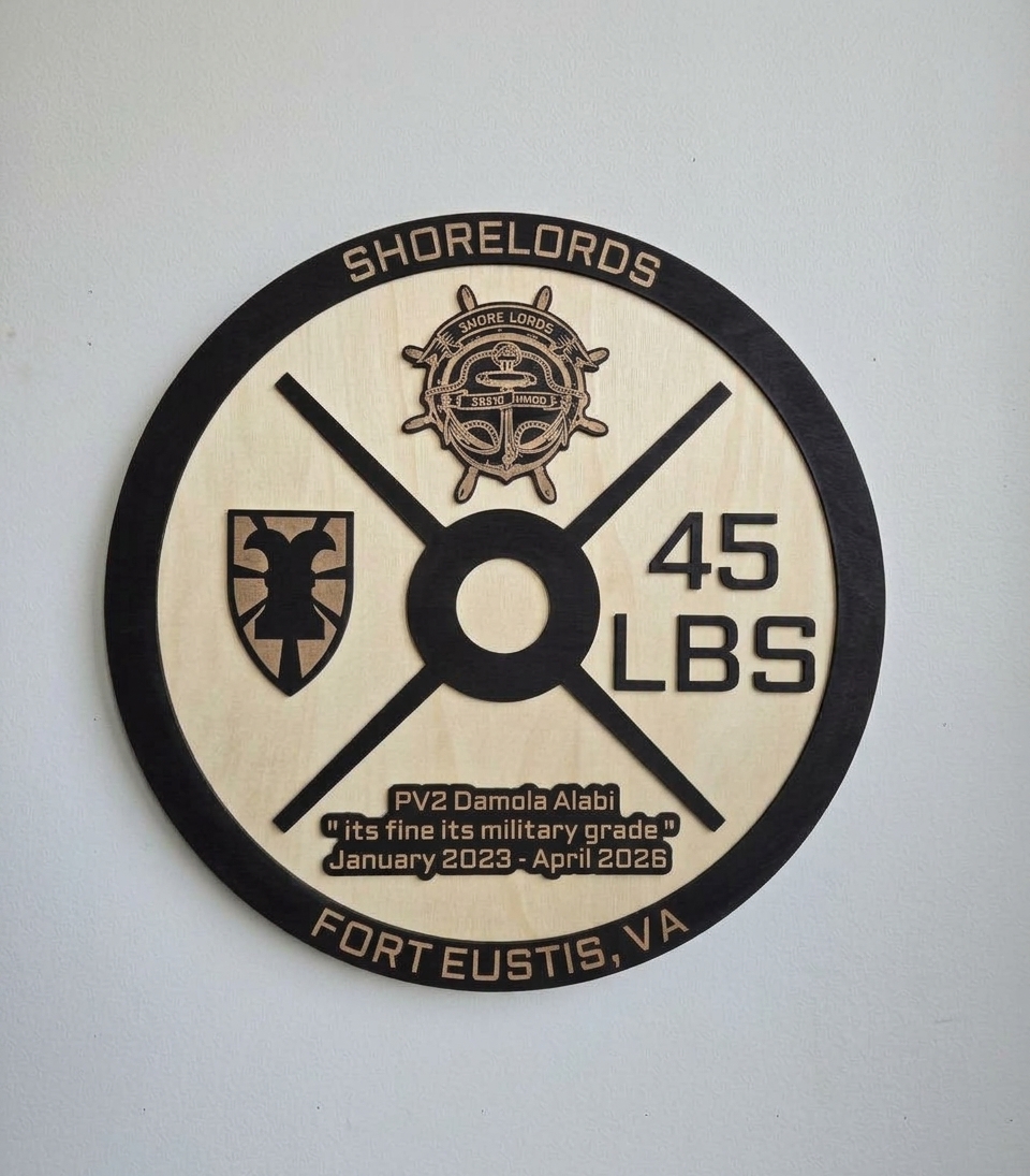 Round Shorelords wood plaque