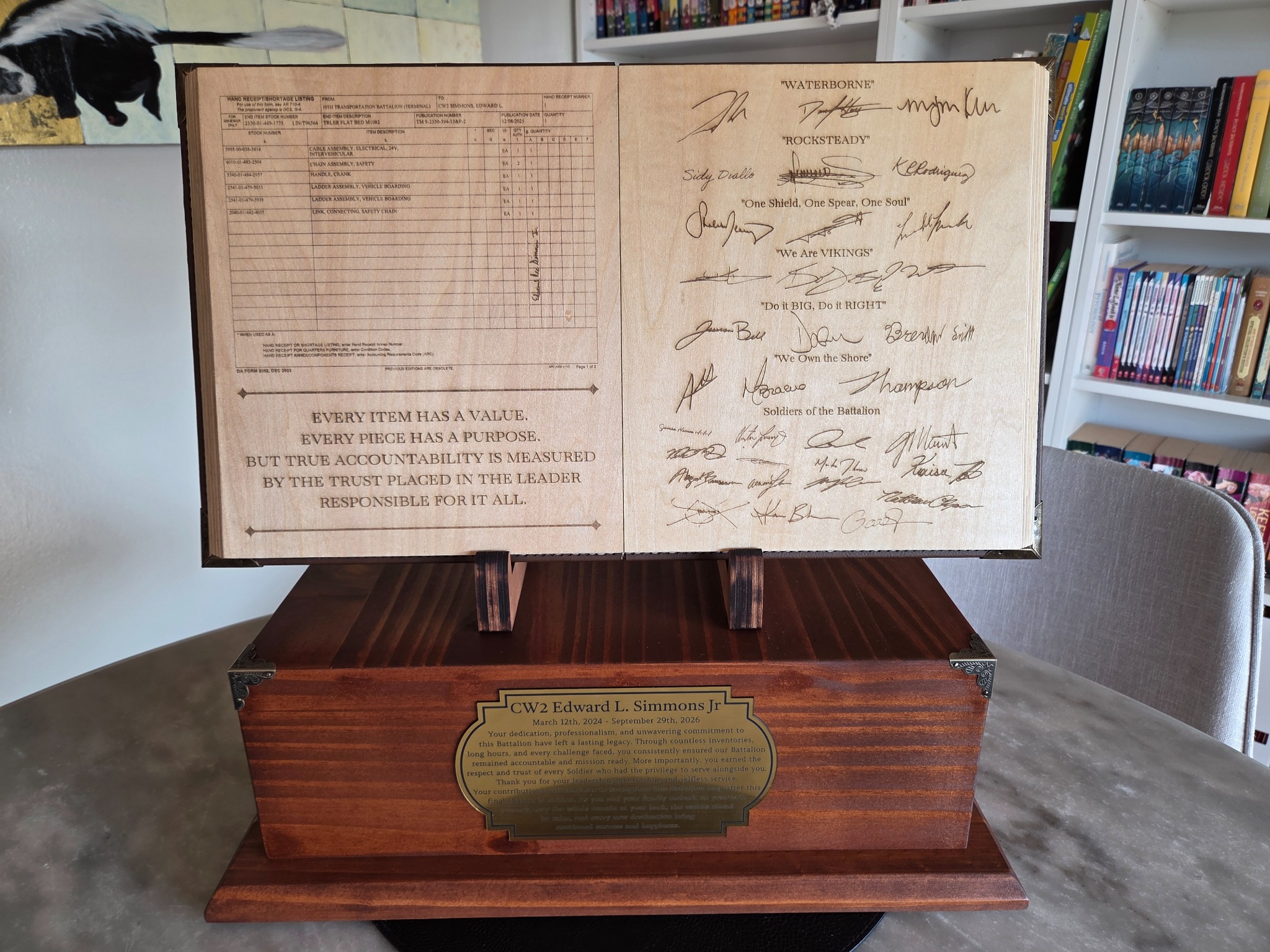 Custom book trophy view 1 of 6