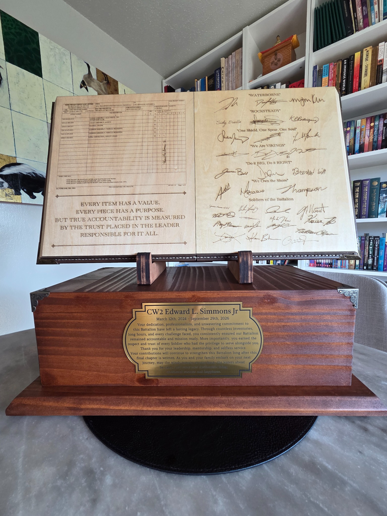 Custom book trophy view 2 of 6