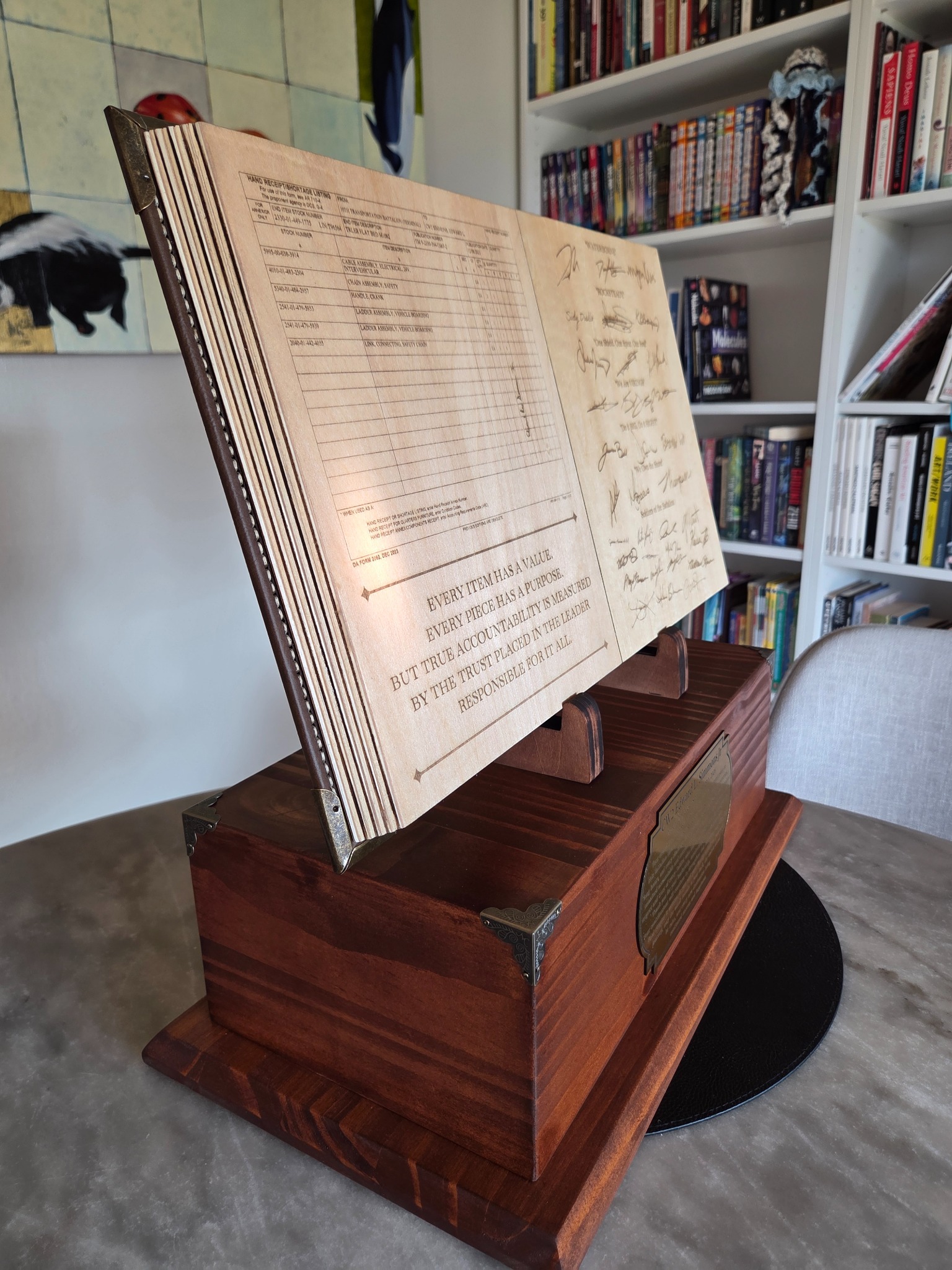 Custom book trophy view 4 of 6