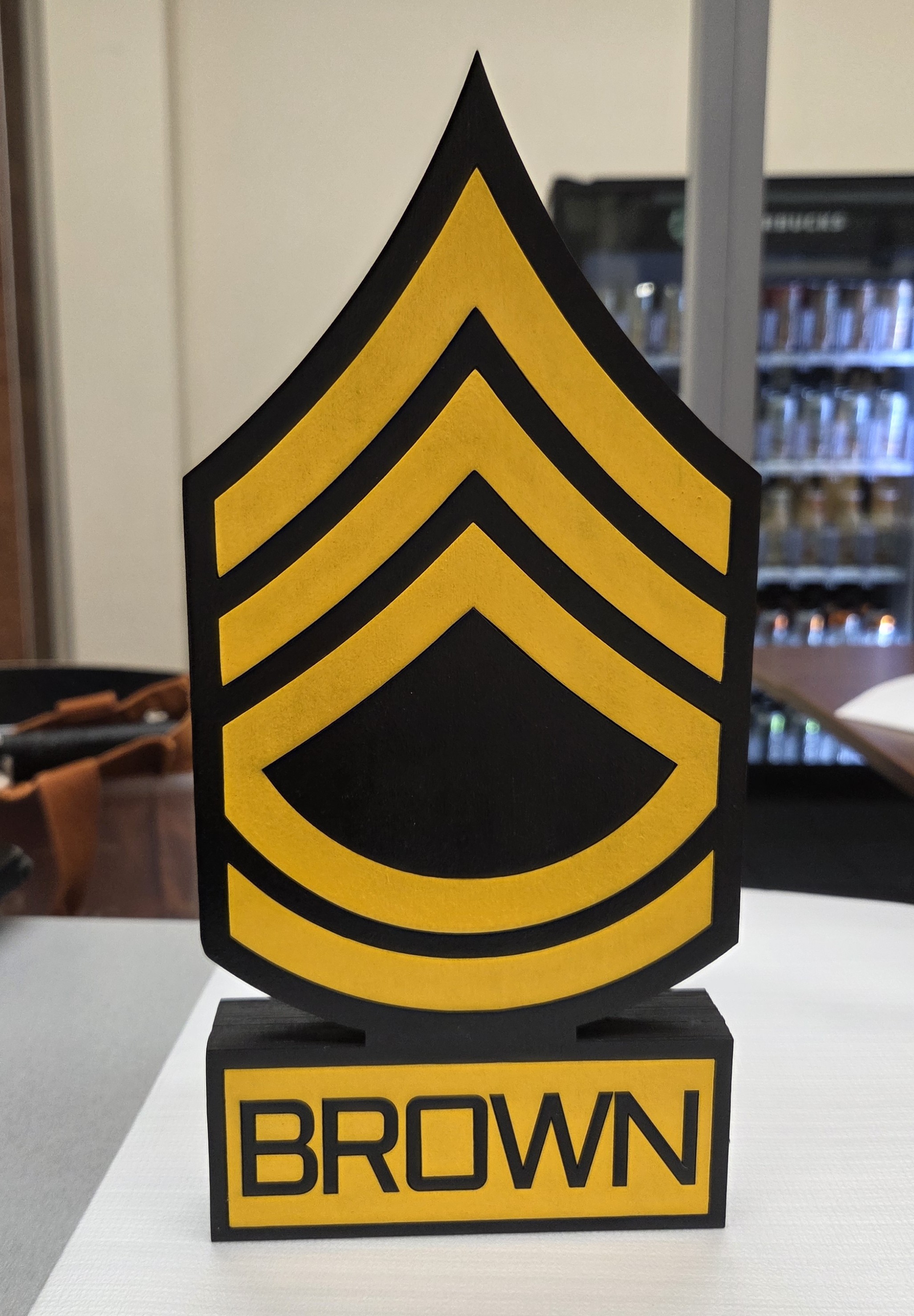 Staff sergeant rank desktop award front