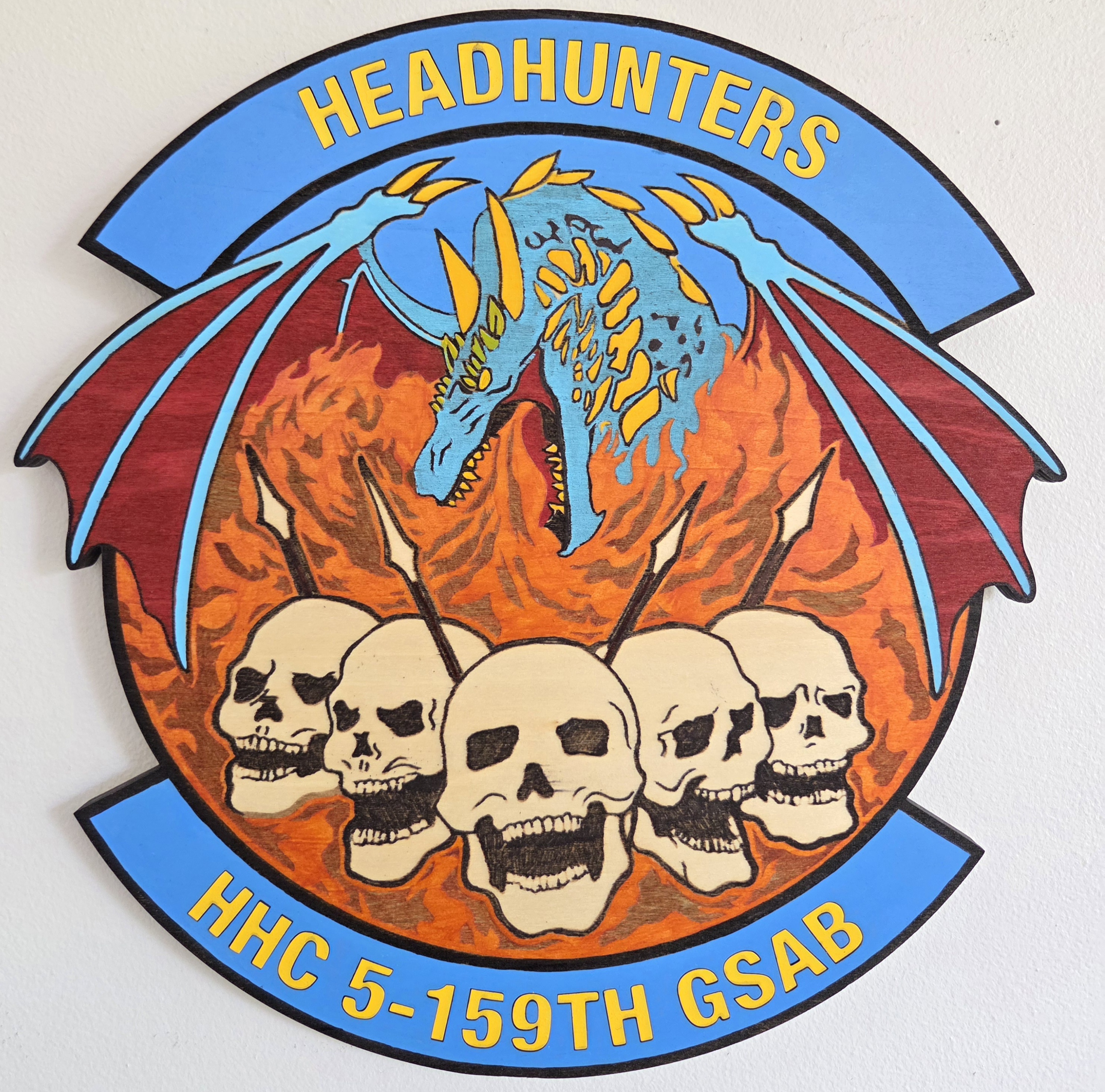 Headhunters dragon unit plaque