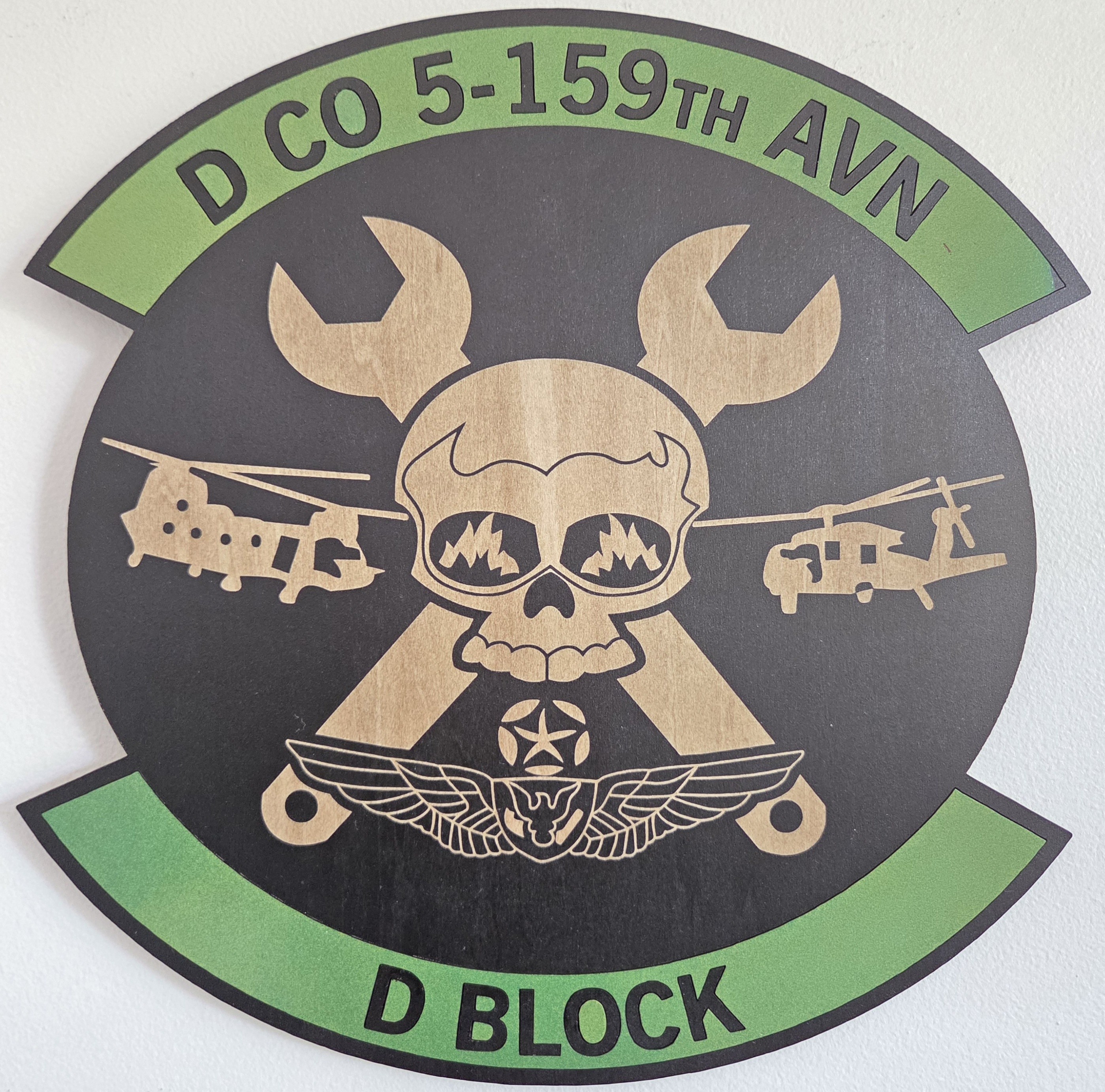 D Company aviation maintenance plaque