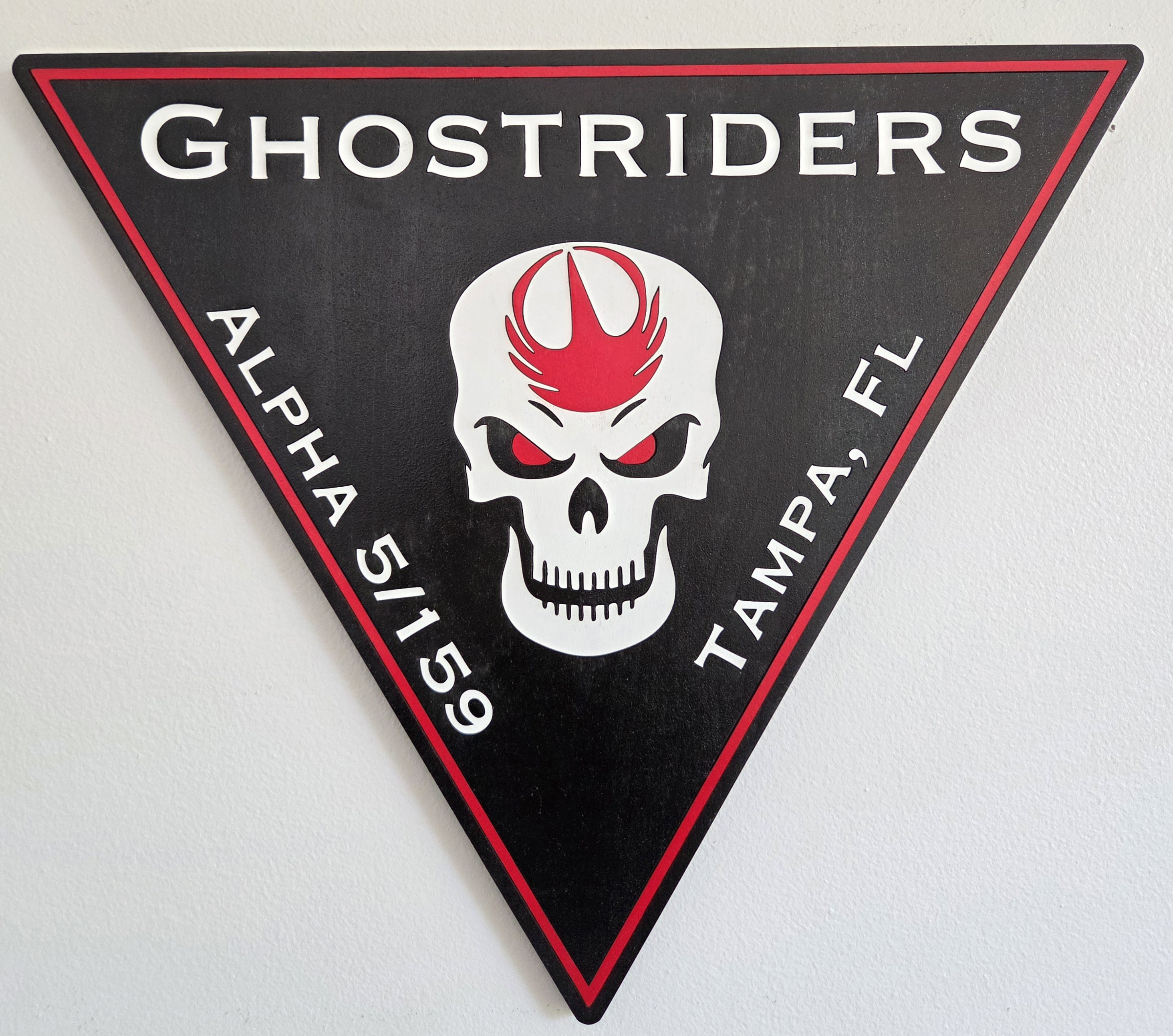 Ghostriders triangular unit plaque
