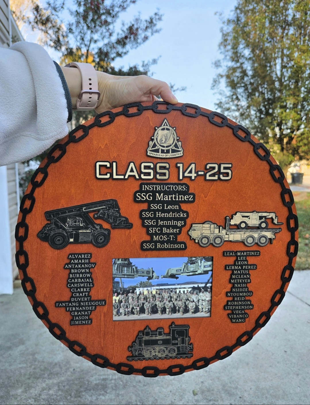 Class 14-25 logistics recognition plaque