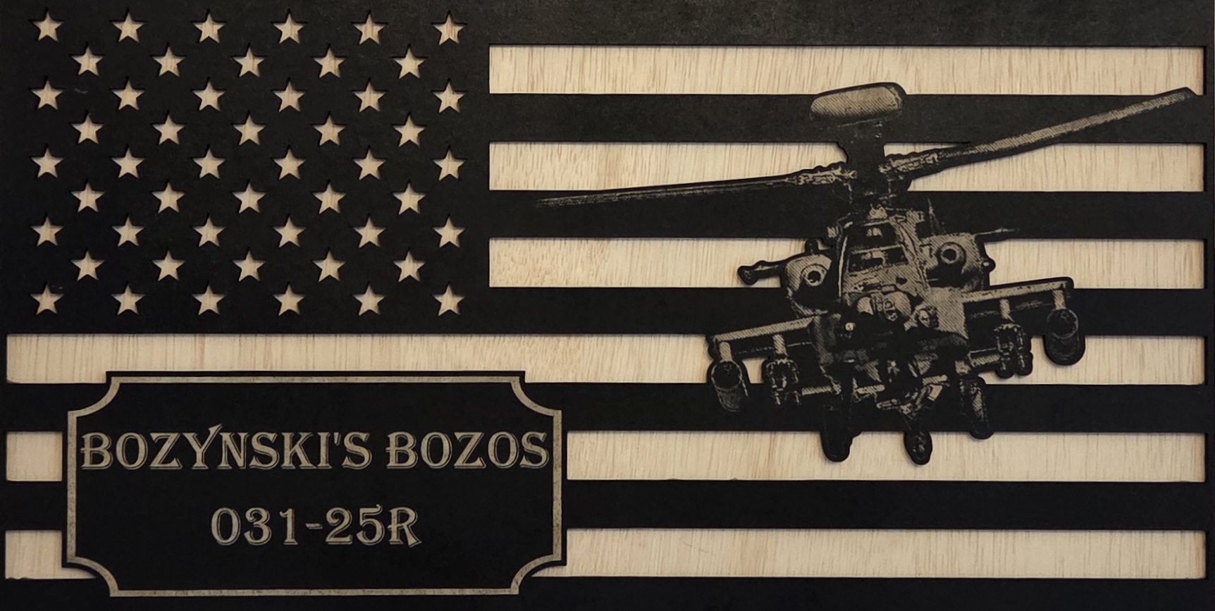 Customized Black Flag Plaque
